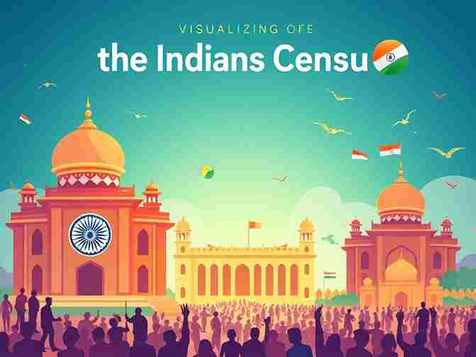 Title: "Visualizing the Grandeur of the Indian Census" complexity, and national significance of this decennial exercise.