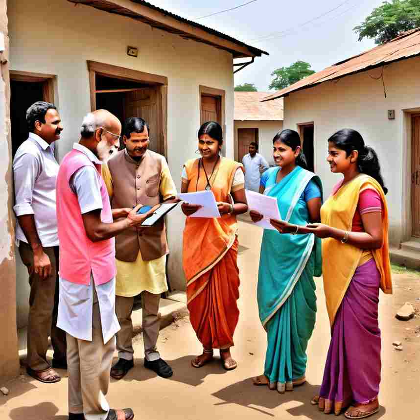 indian census officer doing census related work